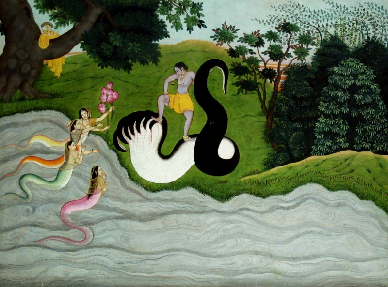 Krishna against Kaliya