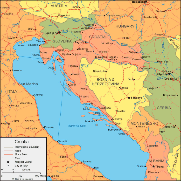 خرائط واعلام كرواتيا 2012 -Maps and flags of Croatia 2012