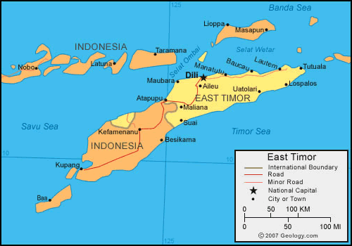 خرائط واعلام تيمور الشرقية 2012 -Maps and flags of East Timor 2012