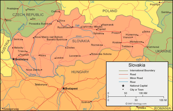 خرائط واعلام  سلوفاكيا 2012 -Maps and flags of Slovakia 2012
