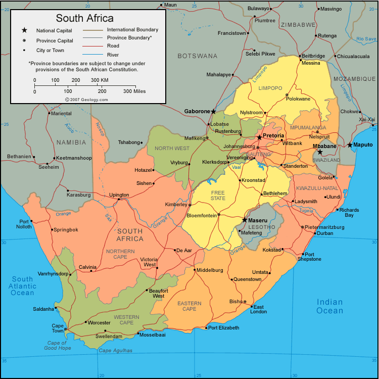 خرائط واعلام جنوب أفريقيا 2012 -Maps and flags of South Africa 2012